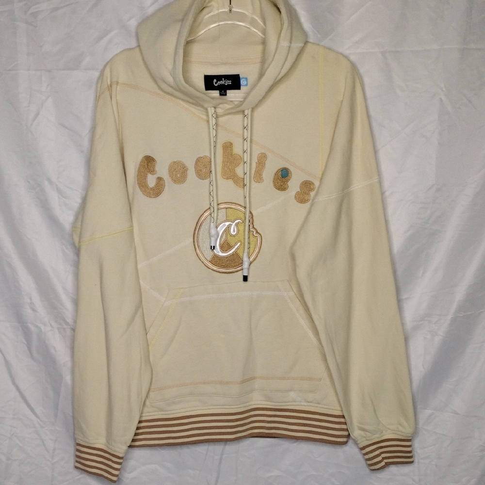 Sold Cookies Show N Prove Cream Fleece Embroidered Pullover Hoodie Mens S